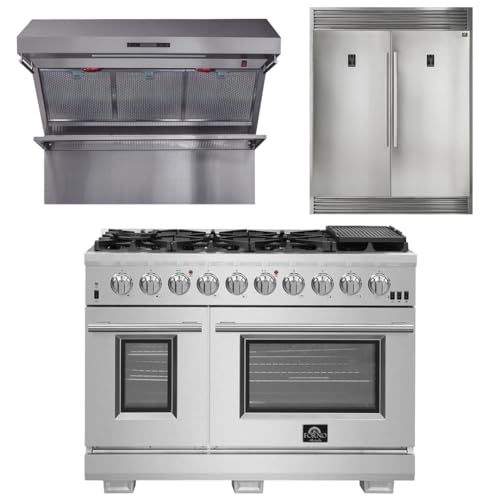 Comparison: Best Stove And Refrigerator Combo 9 FORNO Premium 3-Piece Kitchen Bundle – Capriasca 48