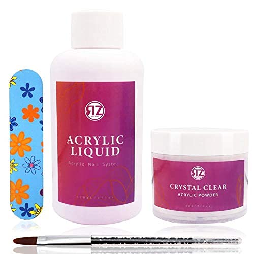 Vafee Professional Clear Acrylic Powder 4 oz with acrylic liquid 5 oz, Acrylic Nail Kit for Doing Acrylic Nails. MMA free.