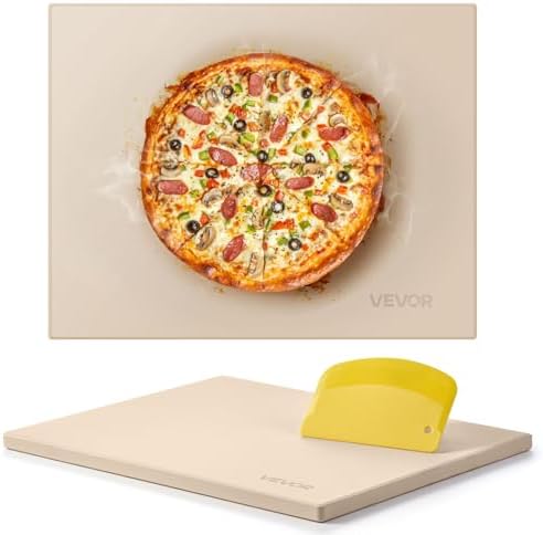 VEVOR Piedra para Hornear Pizza de 38 x 30 cm, Rectangular de Cor...
