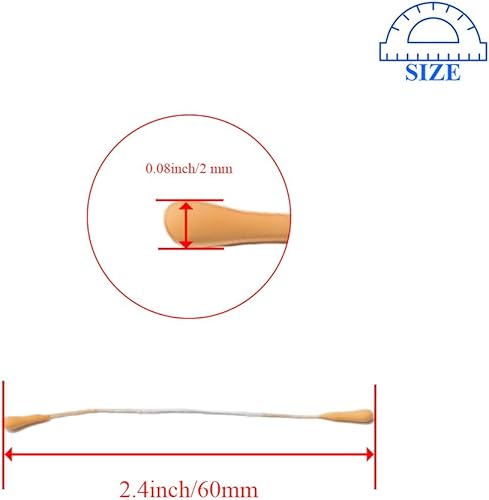 Miniatura 143 de HAHIYO 700 piezas de 0.118 in de perla amarilla de doble cabeza de estambres de flores Pistilo hecho a mano, flores artificiales para flore Amarillo