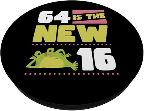 Miniatura 2 de 64 Is The New 16 64th bisiesto año broma de fiesta de cumpleaños PopSockets estándar PopGrip