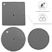 Coufce 4 Pack Silica Gel Trivet Mats, Heat Resistant Pot Holders Flexible Hot Pads, Easy to Wash Non-Slip Coasters for Kitchen/Table（Gray）
