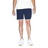 American Apparel Herren Interlock Basketball Lssige Shorts, Marineblau/weiß, Mittel