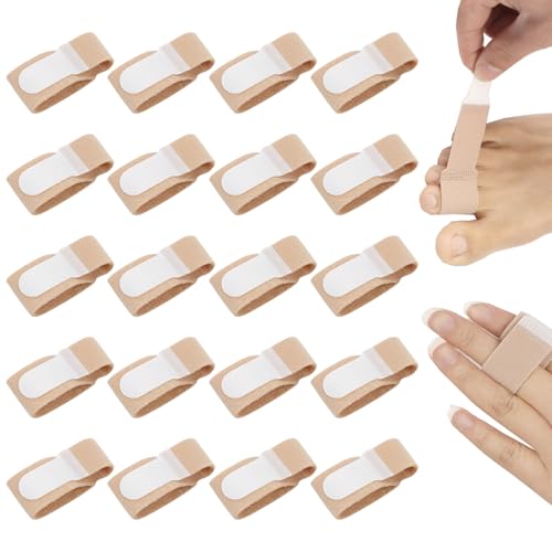 20 pezzi Raddrizzatore per Dita a Martello, Bende Imbottite,Dita a Martello,Stecche per Dita dei Piedi,Correttore per Dita Sovrapposte,Bende Dita Piegate per Correggere le Dita a Martello,Dita Rotte