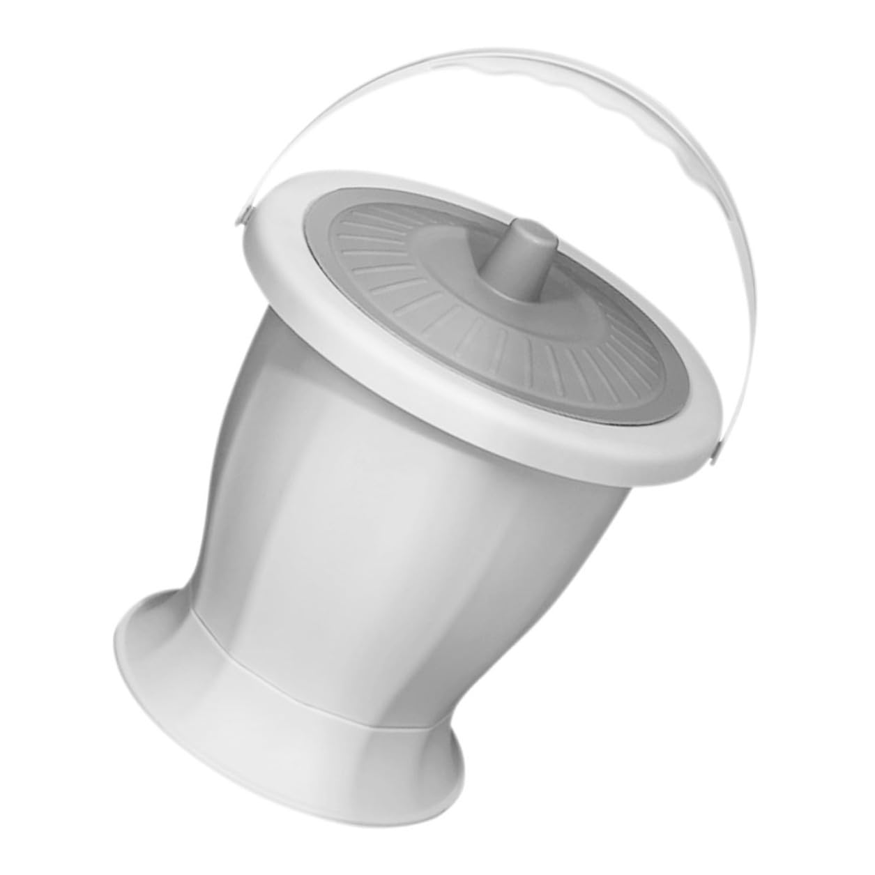 Pot en plastique robuste blanc et gris lune crachoir étanche de qualité