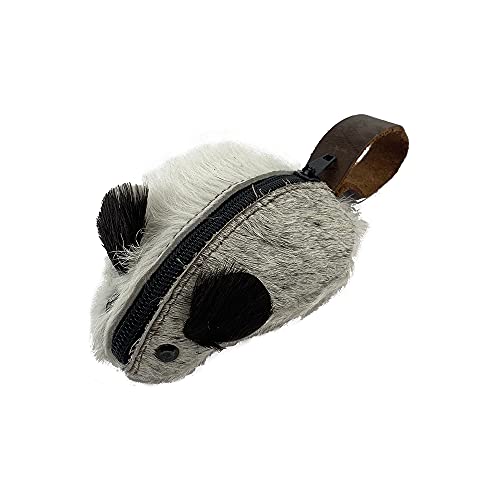 Hide & Drink, Mouse-Shaped Coin Pouch, Change Pouch, Pocket Case for Coins, Travel Accessory, Full Grain Leather, Handmade, Furry