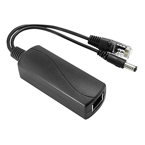 Adaptador divisor PoE JacobsParts 48 V a 12 V, 2 A, compatible con IEEE 802.3af, para cámaras de seguridad, teléfonos VoIP y puntos de acceso inalámbricos miniatura 7