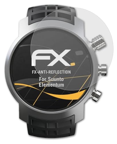 atFoliX Película Protectora compatible con Suunto Elementum Lámina Protectora de Pantalla, antirreflejos y amortiguadores FX Protector Película (3X)