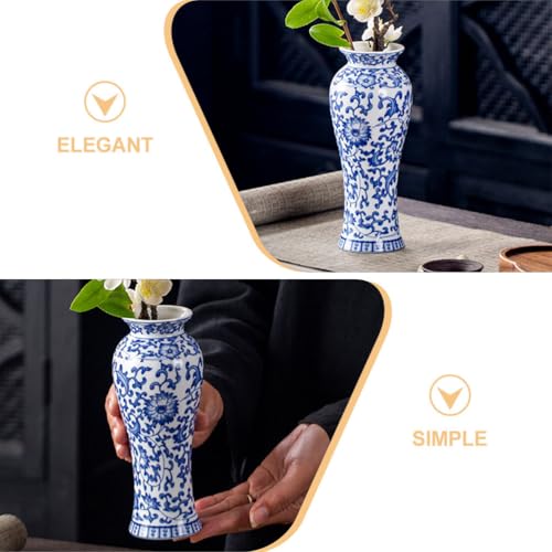 HOLIDYOYO Chinese Style Porcelain Vase Small 6.69In Vintage Ceramic Flower Vase Decorative Table Centerpiece for Home Office Dried Flowers and Floral Arrangements by HOLIDYOYO - Image 8