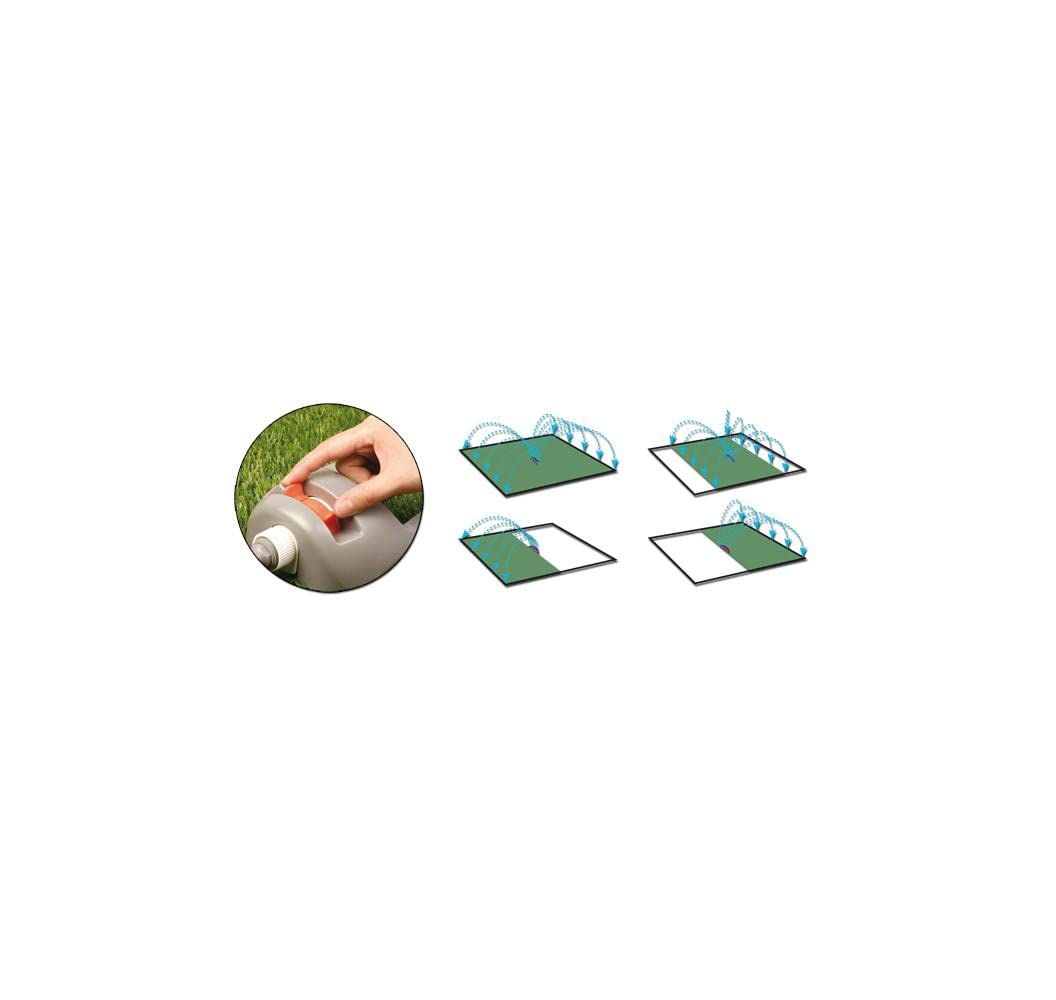 Irrigatore Oscillante BRADAS WHITE LINE WL-Z23 - 16 Ugelli, Fino A 312 Mq - Struttura Flessibile E Resistente Con Ago Per Pulizia