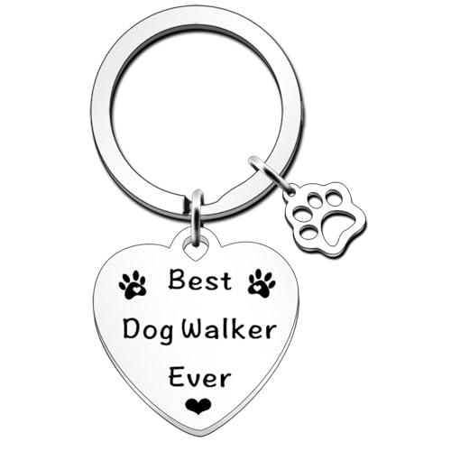 JETTOP Dog Walker Gifts - Dog Dad Mum Lover Christmas Birthday Gift Keyring