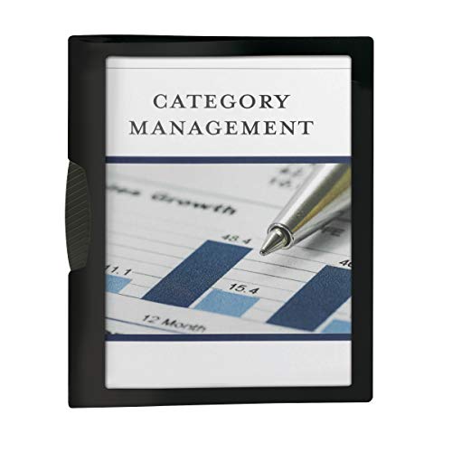 Smead Frame View Poly Report Cover With Swing Clip Side Fastener, 1/2" Capacity, Letter Size, Black/Clear Front, 5 Per Pack (86043) #TOP4