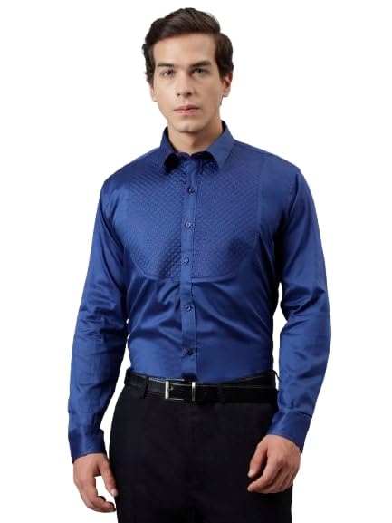 Image of Hancock Men White Pure Cotton Slim Fit Formal Shirt(5444White)