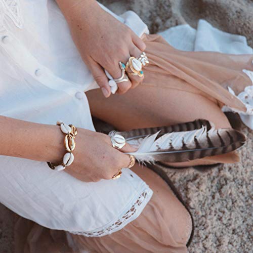 Softones 2Pcs Beach Shell Bracelet Anklet Set For Women Girls Summer Handmade Bracelets Ankle Bracelet Adjustable #TOP6