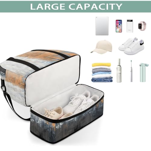 Sports Gym Bag Oil Painting Abstract Large Travel Duffel Bag With Shoe Compartment Foldable Waterproof Carry-On Weekend Travel Bags for Camping Overnight Yoga Hospital Travel Bags4