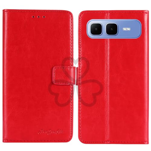 TienJueShi Red Book Stand Retro Flip Leather Protector Phone Wallet Gel Cover Etui TPU Silicone Case For Infinix Smart 10 Plus X