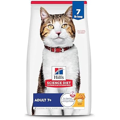 Hill's Science Diet Adult 7+ Dry Cat Food, Chicken, 7 lb. Bag