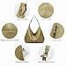 Imagen de Pahajim Bolsos de Mujer Bandolera Mujer Bolso Hobo PU Piel Bolso Grande Tote de Hombro Conjunto de Bolso y Cartera 3pcs para Shopper