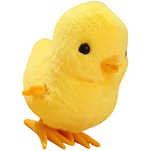 Toyvian Pollo A Cuerda Saltando Pollito Juguetes De Cuerda Pollo De Peluche Juguete De Cuerda Pascua Peluche Pollito Saltando Juguete Cuerda Saltando Juguete