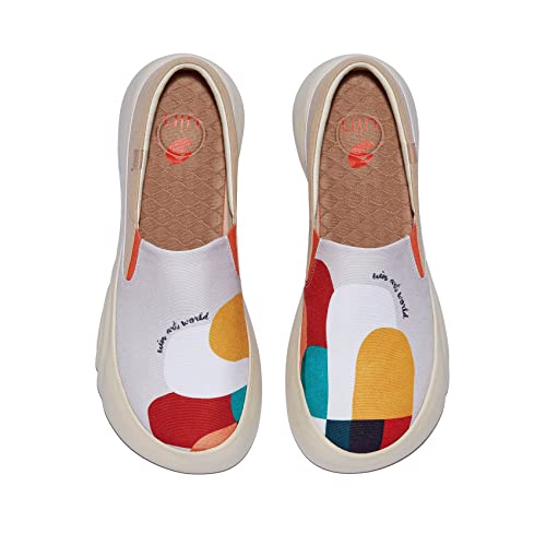 Image of UIN Shoes for Women Slip On Sneakers Comfortable Lightweight Barefoot Travel Art Painted Casual Loafers
