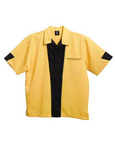 Camisa de boliche Hilton-Monterey, Gold_black, 3X