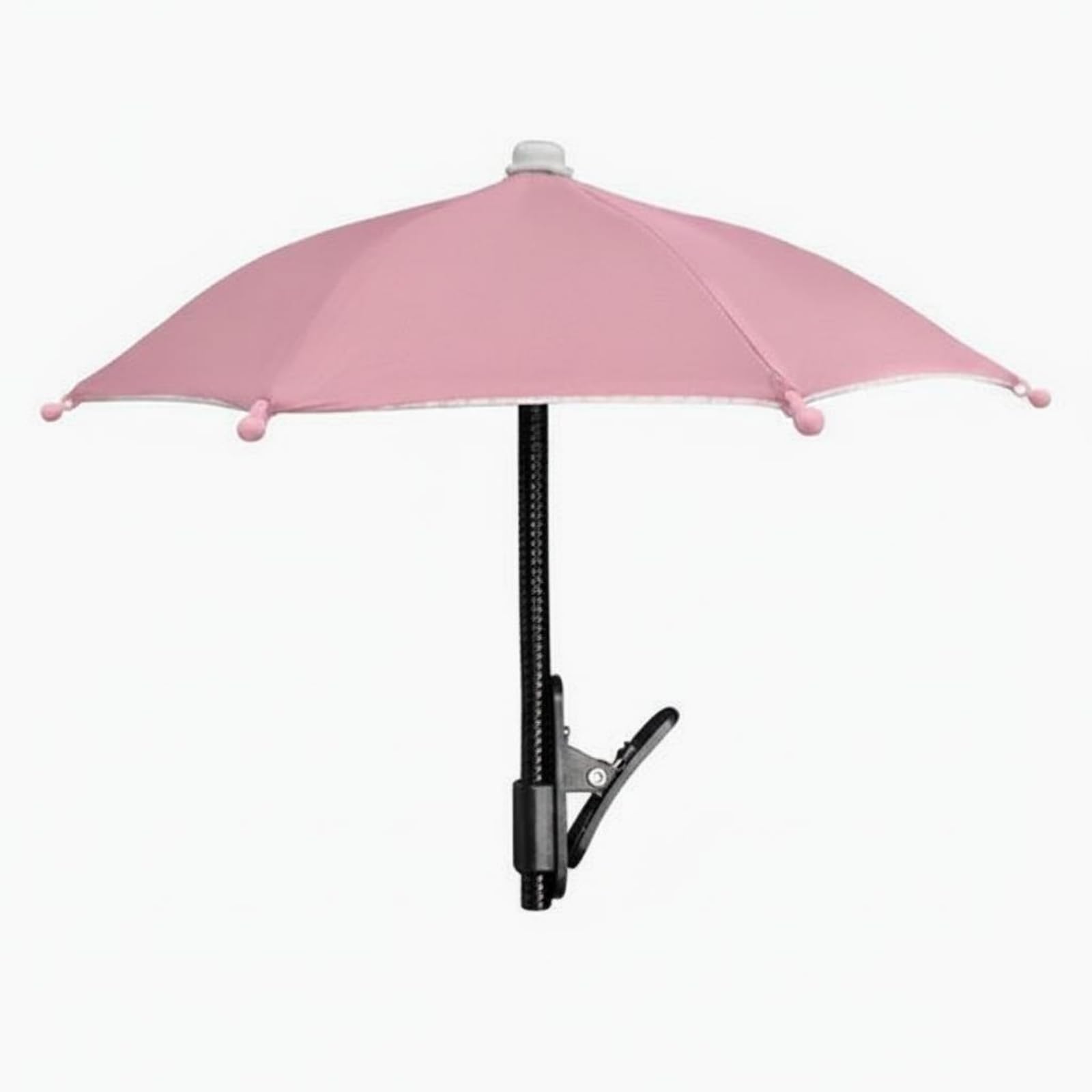 Ojiva® Motorcycle Phone Umbrella Holder Compact Mini Umbrella Phone Mount Adjustable Angle Mobile Accessory for Delivery Riders, Motorcyclists, Pink-picture-15