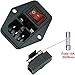 Hydra Fitness Exchange 10A 250V Power Entry On Off Switch Inlet Power Plug Socket Male Power 3 Pins Inlet Power Socket with Fuse Rocker Switch Module Plug for Treadmill Works with Superfit 2-in-1