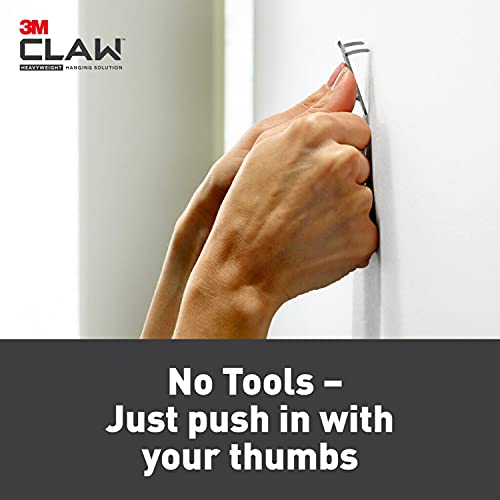 3M Claw 3Ph45M-4Esf Drywall Picture Temporary Spot, Holds 45 Lbs, 4 Hangers, 4 Markers/Pack, 0 #TOP5