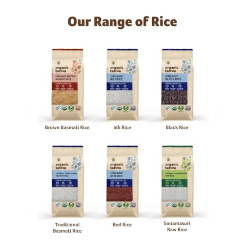 Image of Organic Tattva 'Black Rice', All Natural, Aromatic Unpolished Kavuni Arisi (1Kg, Pack)