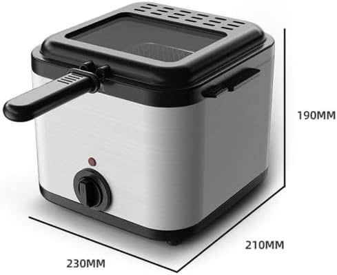 ステンレス製電気フライヤー 卓上 やけど防止ハンドル設計 多機能 コンパクト便利 大容量 自由温度制御 3層断熱 油はね防止 家庭用