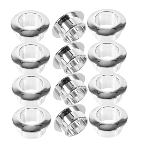 20 piezas de cubiertas para orificios de cables organizadores de cables para escritorio, material ABS, color plata