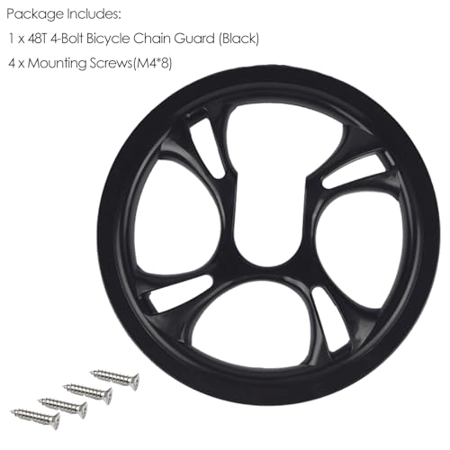 HLGHLG HLG-4-007 Protector de Cadena para Bicicleta de 48 Dientes, Plástico PC Negro miniatura 3
