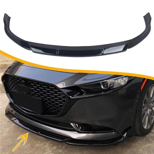 Diffuseur de pare-chocs avant pour Mazda 3 finition noir brillant