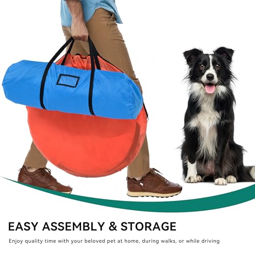 image for YITAHOME Dog Agility Equipments: Includes Flirt Pole, Agility Tunnel, 