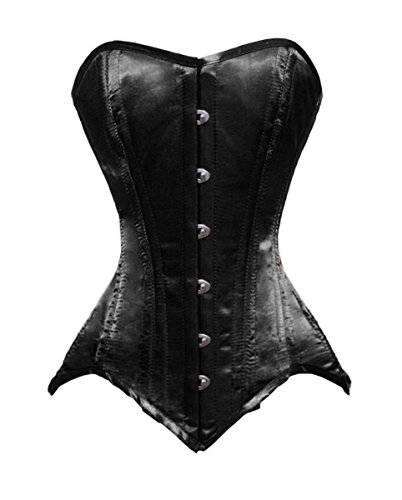 luvsecretlingerie Heavy Duty 26 Double Steel Boned Waist Training Satin Overbust Tight Shaper Corset #8851-OT-SA
