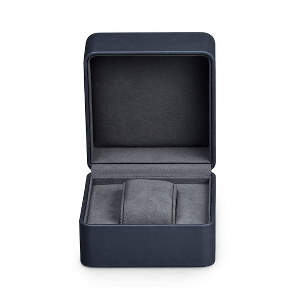 Boîte de montre en cuir PU avec oreiller et rangement portable noir