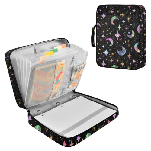 Pochette à fermeture éclair Moon Stars contre le désordre de bureau