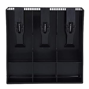 Cash Drawer Insert Tray, Money Register Replacement Currency Till Organizer Storage Case Portable with Plastic Clip Black 3 Bill/Coin Compartment for Supermarkets Shops Hotels Small Business(Black)