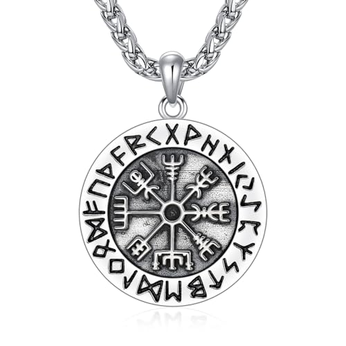 Collier boussole Viking argent pour affronter le quotidien avec style