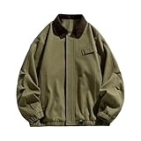 Waterproof Golf Jackets For Men Lightweight, Varsity Jacket Vintage Bomber Barn Techwear Windbreaker Unisex Coats Korean Streetwear Lightweight Raincoat Big (3XL, Green)