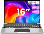 Jumper 16 Inch Laptop, 12th Generation Processor, 1200P IPS Display, 1-Year Office 365, 16GB RAM, 256GB Storage, Windows 11 Computer, Turbo Boost 3.6GHz, Type-C, for Business and Students, Grey