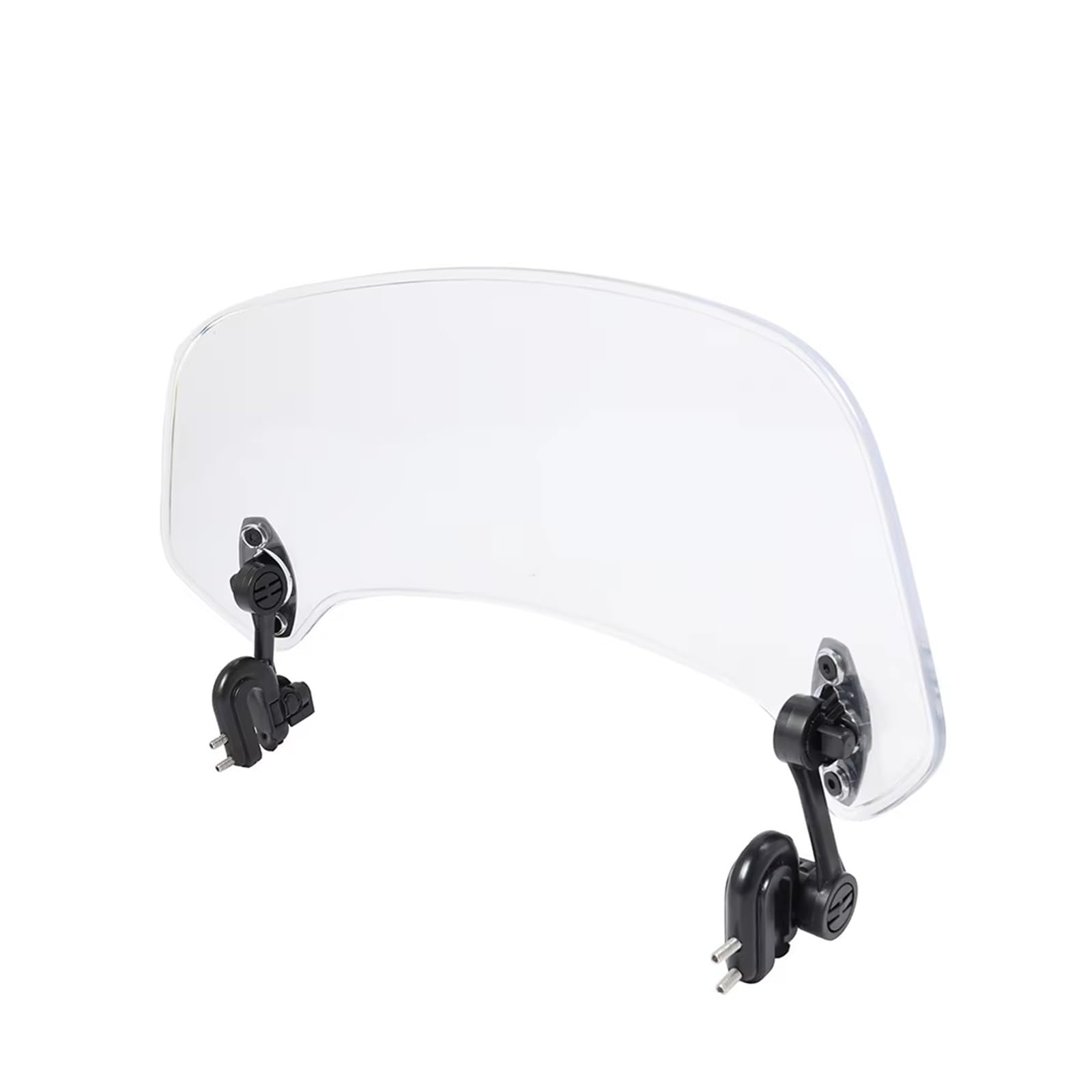 déflecteur Moto pour Déflecteur De Pare-Brise Universel À Pince Adapté Tous Les Modèles Motos Extension Becquet Réglable(Smoke,L)
