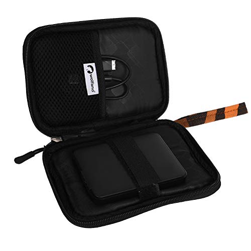 Image of WD HDD Hard Case /Cover /Pouch for 2.5 inch Portable Hard Drive (for Seagate, Toshiba, WD, Sony, Transcend, Lenovo, Adata) (Orange Army)