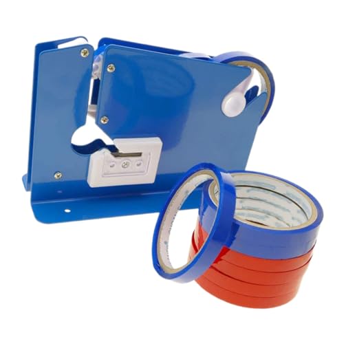 Scelleuse compacte pour emballage alimentaire avec coupe-ruban et 8 rouleaux adhésifs