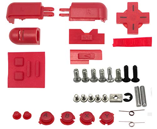 OSTENT Kit completo de peças de reposição para Nintendo DS Lite NDSL Color Red Mario