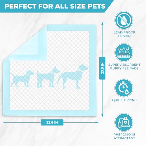 GOODLIFEZ Disposable Large Pet Pee Pads 50 Pack Super Absorbent 23.6 x 23.6 in Puppy Training Pads Leak Proof Quick Dry Odor Control Ideal for Indoor Use Convenient Bulk Pack for Dogs GOODLIFEZ Disposable Large Pet Pee Pads 50 Pack Super Absorbent 23.6 x 23.6 in Puppy Training Pads Leak Proof Quick Dry Odor Control Ideal for Indoor Use Convenient Bulk Pack for Dogs