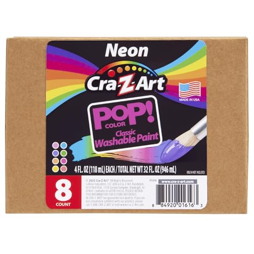 28% de descuento en pintura lavable Cra-Z-Art 8 colores neón