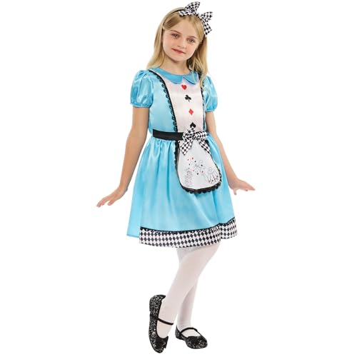 Rubies Official Alice Costume, Childrens Fancy Dress, Size Age 7-8 Halloween