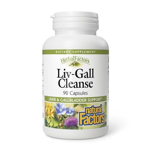 Natural Factors - HerbalFactors Liv-Gall Cleanse Herbal Support for Liver & Gallbladder 90 Capsules