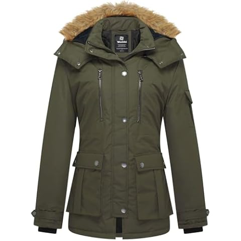 Wantdo Women's Warm Windproof Winter Coat Cover